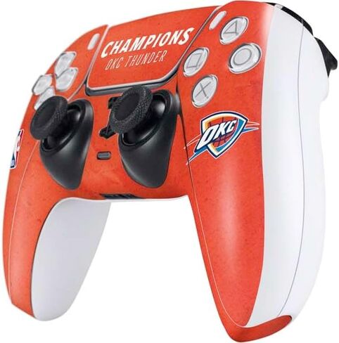 Skinit Decal Gaming Skin Compatible with PS5 Controller - Officially Licensed 2025 NBA Champions Oklahoma City Thunder Design in Saudi Arabia