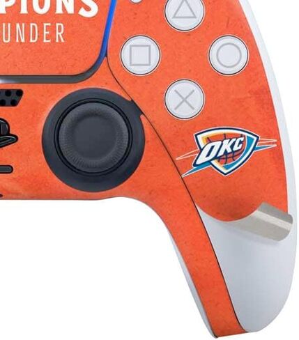 Skinit Decal Gaming Skin Compatible with PS5 Controller - Officially Licensed 2025 NBA Champions Oklahoma City Thunder Design in Saudi Arabia