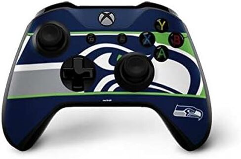 Skinit Decal Gaming Skin Compatible with Xbox One X Controller - Officially Licensed NFL Seattle Seahawks Zone Block Design in Kuwait