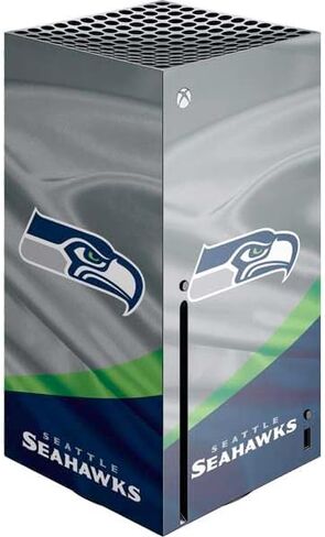 ملصق Skinit المخصص للألعاب متوافق مع وحدة تحكم Xbox Series X - تصميم شعار NFL Seattle Seahawks Retro المرخص رسميًا in Kuwait