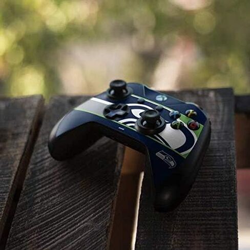 Skinit Decal Gaming Skin Compatible with Xbox One X Controller - Officially Licensed NFL Seattle Seahawks Zone Block Design in Kuwait