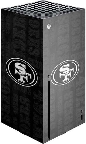 غلاف Skinit المخصص للألعاب متوافق مع وحدة تحكم Xbox Series X - تصميم سلسلة الأداء الأسود المرخص رسميًا من NFL San Francisco 49ers in Kuwait