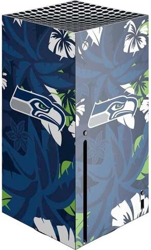 ملصق Skinit المخصص للألعاب متوافق مع وحدة تحكم Xbox Series X - تصميم شعار NFL Seattle Seahawks Retro المرخص رسميًا in Kuwait