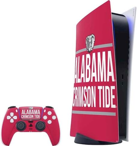 Skinit Decal Gaming Skin Compatible with PS5 Digital Edition Bundle - Officially Licensed University of Alabama Roll Tide Roll Design in Saudi Arabia