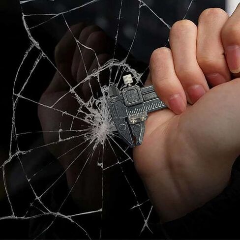 سلسلة مفاتيح فرجار الورنية للجيب، حلقة مفاتيح صغيرة بقياس المليمتر ودقة متحركة، أداة قياس يدوية مصغرة مع فتاحة زجاجات، قطعة واحدة in Kuwait