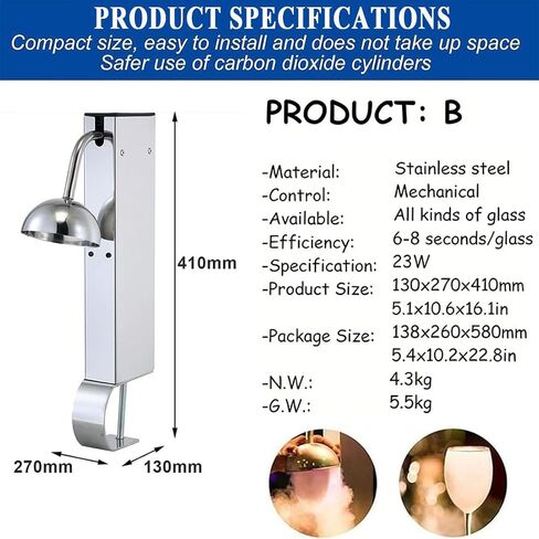 Glass Chiller,Glass Froster,with LED Light,Instant Drink Chiller for Cocktail, Beer, Mixed Drinks/Wine/Bar/Restaurant/Kitchen B in Saudi Arabia