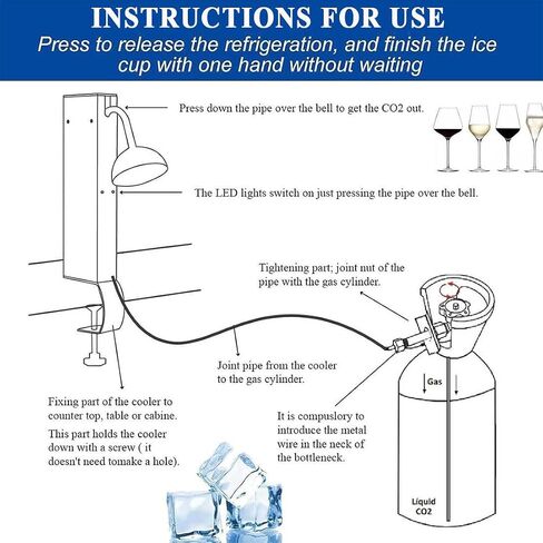 Espumador Vidrio Escritorio,para Enfriamiento Instantáneo De Bebidas,Se Enfría En 6 Segundos,Enfriador Alimentado Por para Vino, Cócteles Y Vasos Cerveza B in Saudi Arabia