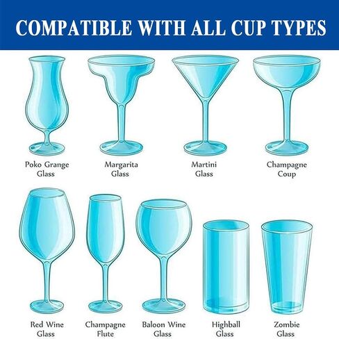 Rapid Chill Countertop Glass Froster,Stainless Steel Ice Cup Machine,Connect to Tank,Cooling Temperature up to -25°c,Instant Drink Chiller for Cocktail,Beer,Mixed Drinks B in Saudi Arabia
