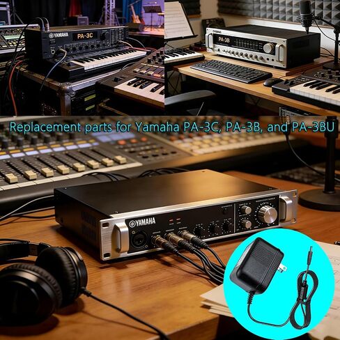 محول طاقة 12 فولت 700 مللي أمبير للوحات مفاتيح Yamaha متوافق مع PA-3C، PA-3B، PA-3BU، والقيثارات الصامتة SLG200N/SLG200S in Kuwait