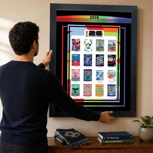 Frameworth 2026 FIFA World Cup Host City Collection Framed Poster 22x26 with PhotoGlass - Officially Licensed FIFA Wall Art - Made in Canada in Saudi Arabia