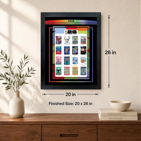 Frameworth 2026 FIFA World Cup Host City Collection Framed Poster 22x26 with PhotoGlass - Officially Licensed FIFA Wall Art - Made in Canada in Saudi Arabia