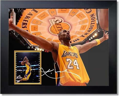 MaIelasd Basketball Signed Photo Frame 24# Classic Celebration Posture with Signature Album 10x8Inches legends never/Decoration Painting/Commemorative Photo Frame in Saudi Arabia