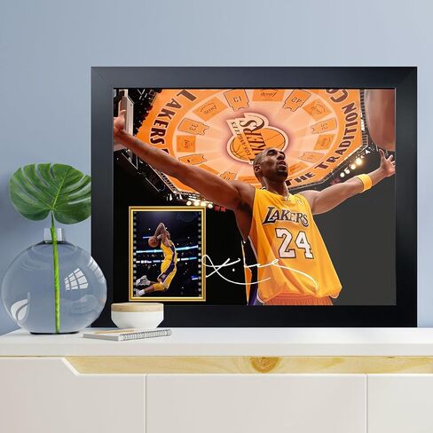 MaIelasd Basketball Signed Photo Frame 24# Classic Celebration Posture with Signature Album 10x8Inches legends never/Decoration Painting/Commemorative Photo Frame in Saudi Arabia