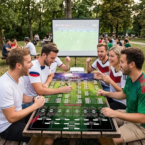 JFBNXB World Cup Bracket Poster 2026, World Cup Schedule Poster with Tournament Tracking, Soccer Wall Chart for Football Fans, Soccer Game Tracker, Matches Fixtures Football Poster Decor Gift in Saudi Arabia