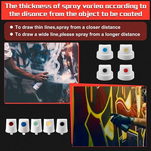 Universal Spray Paint Caps 26 Assorted Caps and Tips Adapter Replacement for Different Spray Cans Sprays Paint Nozzles Sprays Paints Tips for Graffiti, Auto Repair, DIY Projects in Saudi Arabia