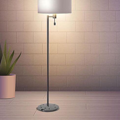 VILLCASE 9" Weighted Lamp Base 140mm Round Black Cast Iron Counterweight – Stabilizes Wobbly Floor & Desk Lamps for DIY Repair, Living Room, Office in Saudi Arabia