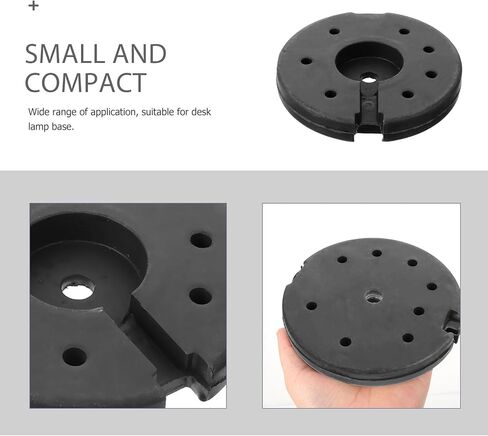 VILLCASE 9" Weighted Lamp Base 140mm Round Black Cast Iron Counterweight – Stabilizes Wobbly Floor & Desk Lamps for DIY Repair, Living Room, Office in Saudi Arabia