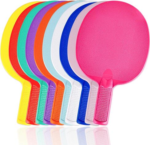 10 Pcs Plastic Table Tennis Paddles Unbreakable Ping Pong Rackets Portable Textured Grip for Beginner Kids Adults Outdoor Training Party in Saudi Arabia