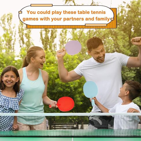 10 Pcs Plastic Table Tennis Paddles Unbreakable Ping Pong Rackets Portable Textured Grip for Beginner Kids Adults Outdoor Training Party in Saudi Arabia