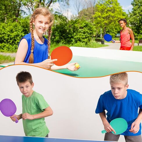 10 Pcs Plastic Table Tennis Paddles Unbreakable Ping Pong Rackets Portable Textured Grip for Beginner Kids Adults Outdoor Training Party in Saudi Arabia