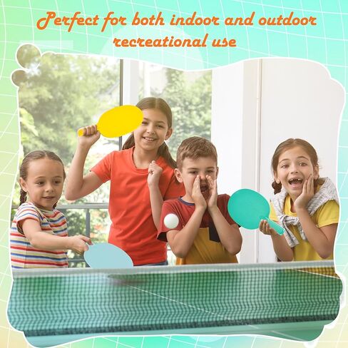 10 Pcs Plastic Table Tennis Paddles Unbreakable Ping Pong Rackets Portable Textured Grip for Beginner Kids Adults Outdoor Training Party in Saudi Arabia