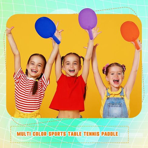 10 Pcs Plastic Table Tennis Paddles Unbreakable Ping Pong Rackets Portable Textured Grip for Beginner Kids Adults Outdoor Training Party in Saudi Arabia