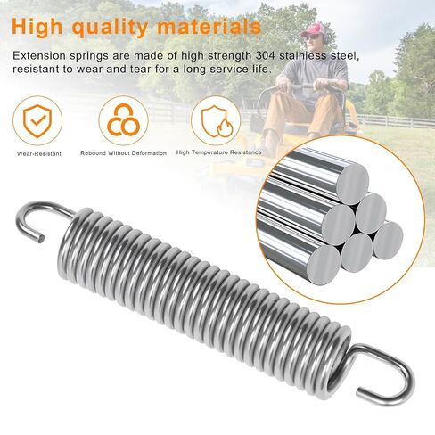 732-0826A Extension Spring, Extension Springs with Hook Ends Compatible with Lawn Mower, Free Length 1.97", Extension Spring for Home Repairs, Easy Install(2PCS) in Saudi Arabia
