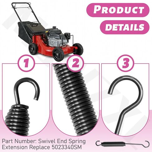 5023340SM Swivel End Spring Extension Compatible with BS 1694765 2690371 5900503 5900707 2690445 Lawn Mowers in Kuwait