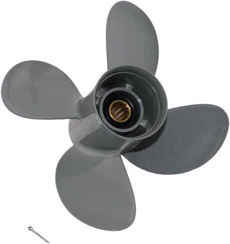 المروحة الخارجية ذات 4 شفرات مناسبة لمحرك هوندا BF35/40/45/50/60HP، 13 سنًا، RH، دعامة قارب من الألومنيوم in Kuwait