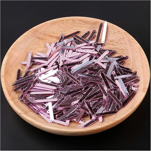 Washer,Stainless Washer, Paillettes Applique, 1200Pcs/lot 2 * 19mm Gold Rectangle Bar Arrow Tie PVC Loose Sequins Sewing Wedding Craft(Silver) in Kuwait