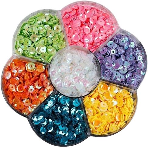 غسالة، غسالة غير قابلة للصدأ، زخارف Paillettes، ترتر فضفاض PVC ترتر أنيق، الحرف اليدوية (أزرق) in Kuwait