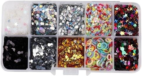 غسالة، غسالة غير قابلة للصدأ، زخارف Paillettes، ترتر فضفاض PVC ترتر أنيق، الحرف اليدوية (أزرق) in Kuwait