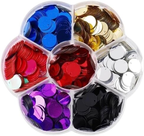غسالة، غسالة غير قابلة للصدأ، زخارف Paillettes، ترتر فضفاض PVC ترتر أنيق، الحرف اليدوية (أزرق) in Kuwait