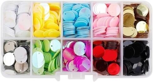غسالة، غسالة غير قابلة للصدأ، زخارف Paillettes، ترتر فضفاض PVC ترتر أنيق، الحرف اليدوية (أزرق) in Kuwait