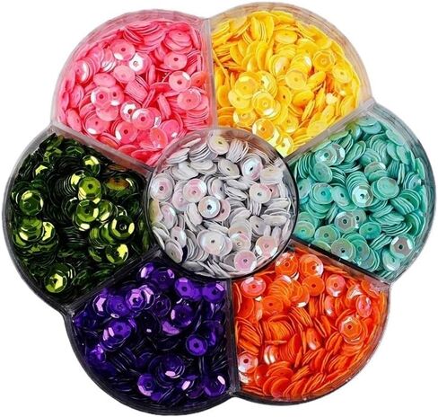 غسالة، غسالة غير قابلة للصدأ، زخارف Paillettes، ترتر فضفاض PVC ترتر أنيق، الحرف اليدوية (أزرق) in Kuwait
