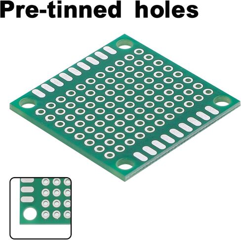 24 قطعة من لوحة دوائر PCB Perfboard لوحة أداء نموذجية أحادية الجانب، لوحات لحام 1.2 بوصة × 1.2 بوصة للحام DIY ولوحات دوائر المشروع الإلكترونية، لوحة تجارب قابلة للحام، أخضر in Kuwait