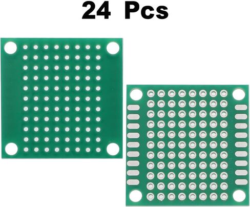 24 قطعة من لوحة دوائر PCB Perfboard لوحة أداء نموذجية أحادية الجانب، لوحات لحام 1.2 بوصة × 1.2 بوصة للحام DIY ولوحات دوائر المشروع الإلكترونية، لوحة تجارب قابلة للحام، أخضر in Kuwait