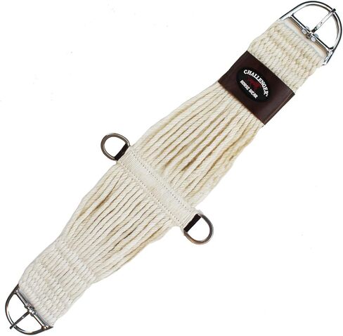 CHALLENGER Horse 32" Western 27 Strand Double Weave Cream Mohair Roper Cinch 97RT07CR-32 in Kuwait