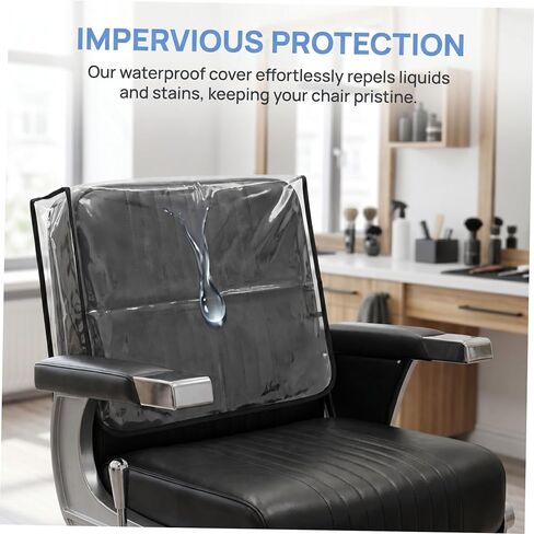 Toyvian Waterproof PVC Chair Back Cover for Hairdressing and Spa, Protective Salon Chair Backrest Slipcover Preventing Chemical Damage and Dust Buildup in Kuwait