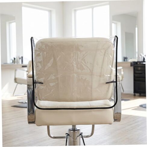 Homoyoyo PVC Barbershop Chair Backrest Cover Protector, Waterproof Plastic Chair Back Cover for Beauty Salon and Nail Salon, Prevents Hair, Dust Buildup, and Chemical Damage in Kuwait