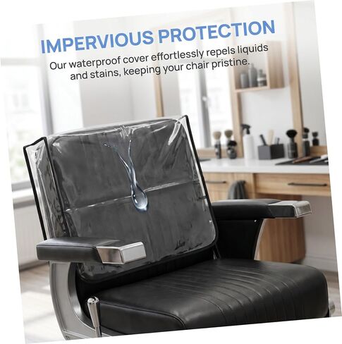 Mobestech Waterproof PVC Salon Chair Backrest Cover Protector for Beauty and Nail Salons, Universal Shampoo Chair Slipcover Preventing Hair, Dust, and Stains in Kuwait