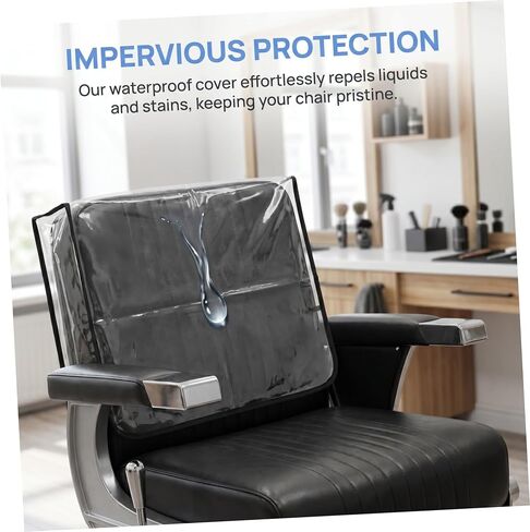 Beavorty Waterproof PVC Salon Chair Back Cover for Nail and Beauty Salons Easy Setup Chair Backrest Protector in Kuwait