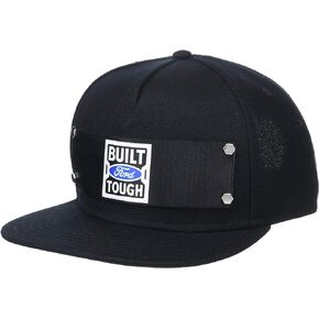 Buckle-Down Snapback Hat-Built Ford Tough Logo2 Black/White/Blue