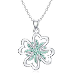 925 Sterling Silver Witches Knot/Celtic Knot/Scottish Thistle/Compass/4-Leaf Clover Necklace Celtic Jewelry Gifts for Women in Kuwait