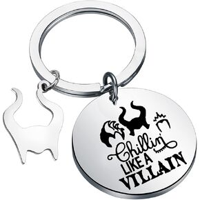 TGBJE Villains Evil Queen Gift Chillin Is Like A Villain Keychain Villain Keychain Villains Gift Evil Queen Keychain