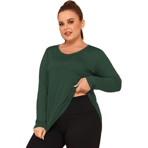 LALAGEN 2024 حجم كبير تجريب تانك القمم للنساء فضفاضة تناسب أكمام Flowy الرياضة اليوغا رياضي قمصان للجري L-5X in Kuwait