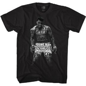 Muhammad Ali 60s Goat Greatest Boxer Quote Me Black Adult T-Shirt Tee