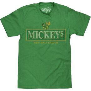 Tee Luv Men's Mickey's Fine Malt Liquor T-Shirt - Retro Mickeys Beer Logo Shirt