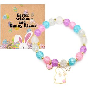 YSSHIN Easter Gifts for Girls, Easter Bracelets Basket Stuffers Bunny Gifts for Girls Teens