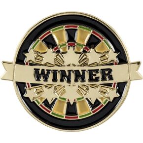 Designa Winner Dartboard Enamel Suit Shirt Pin Trophy Badge, Great for Dart Teams & Leagues
